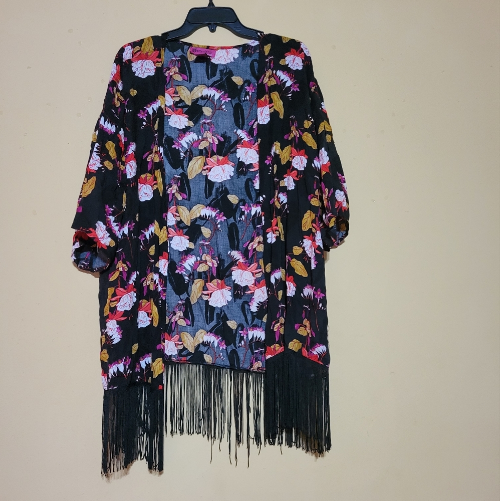 Flower design cardigan one size Demanding by say what
